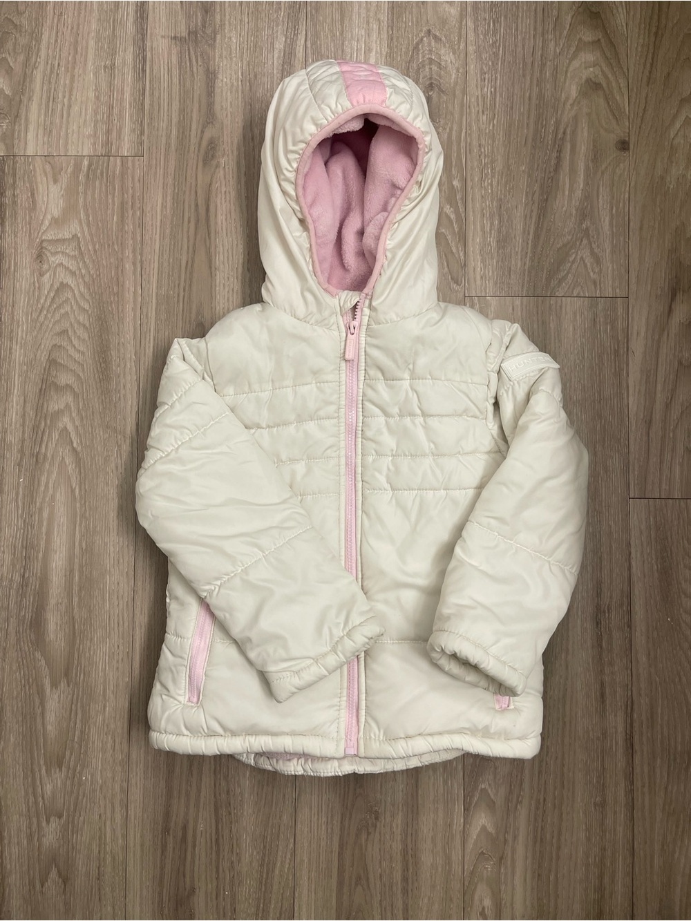 Hunter Pink and Ivory Fleece-Lined Jacket